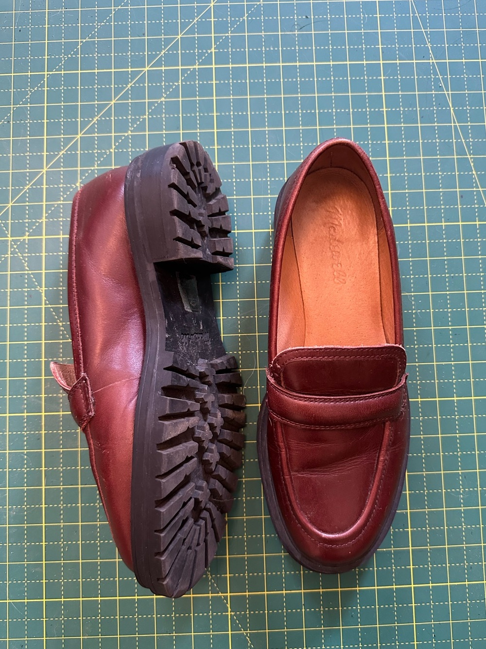 Madewell Bradley lug sole leather loafers